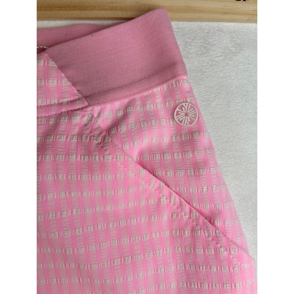 Lilly‎ Pulitzer Aona Luxletic Pink Gingham Skort Golf UPF 50+ Women's 16 New - Picture 9 of 15